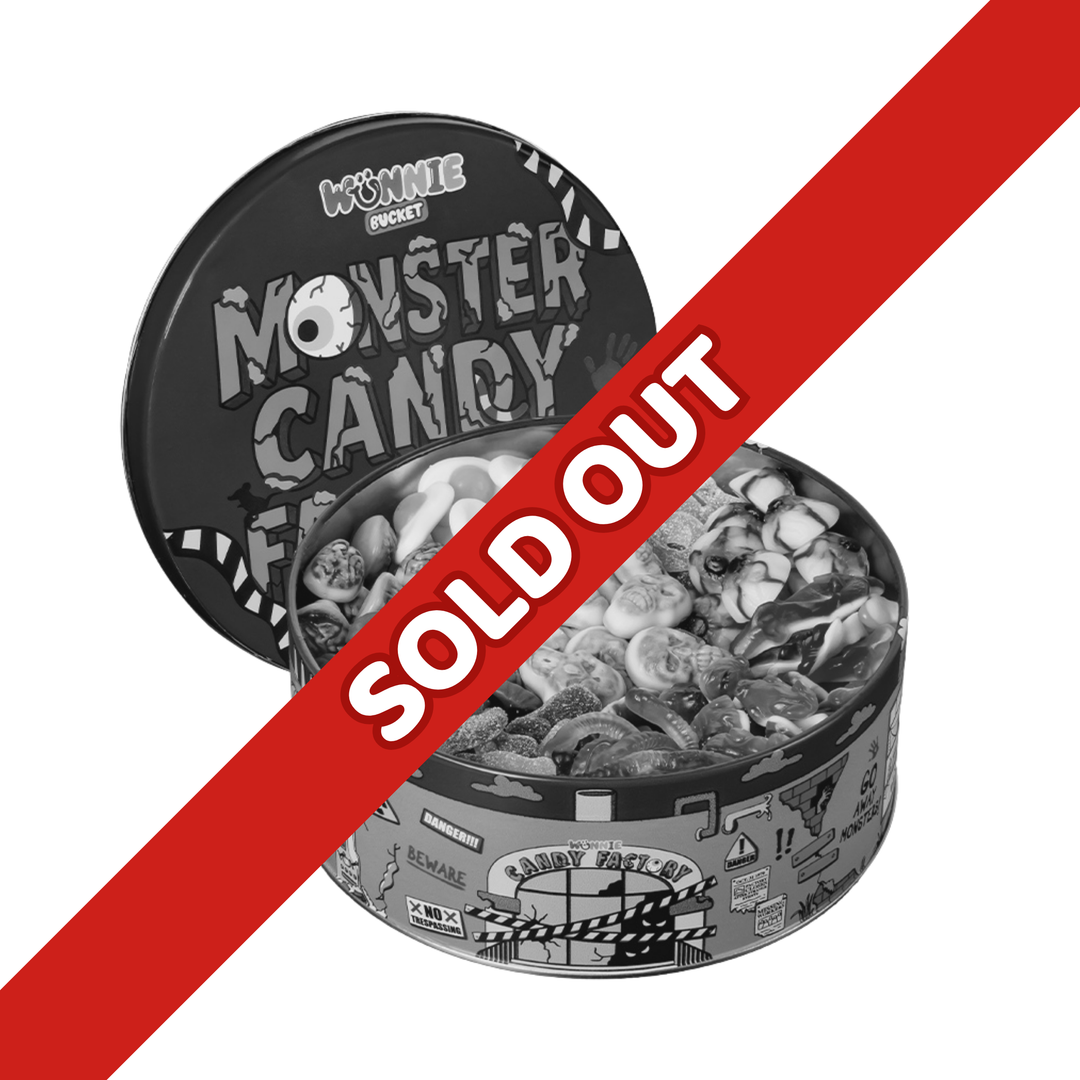 Wunnie Bucket "Joyeux Halloween", boîte de bonbons gélifiés à composer avec tes goûts préférés 