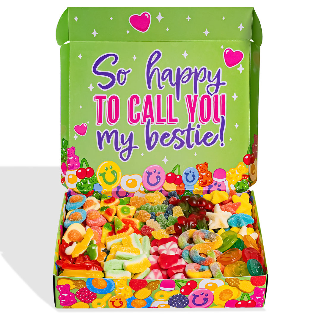 Wunnie box "Meilleures Amies Pour Toujours", la Candy box à composer avec les bonbons gélifiés préférés de ta meilleure amie - 1 kg 