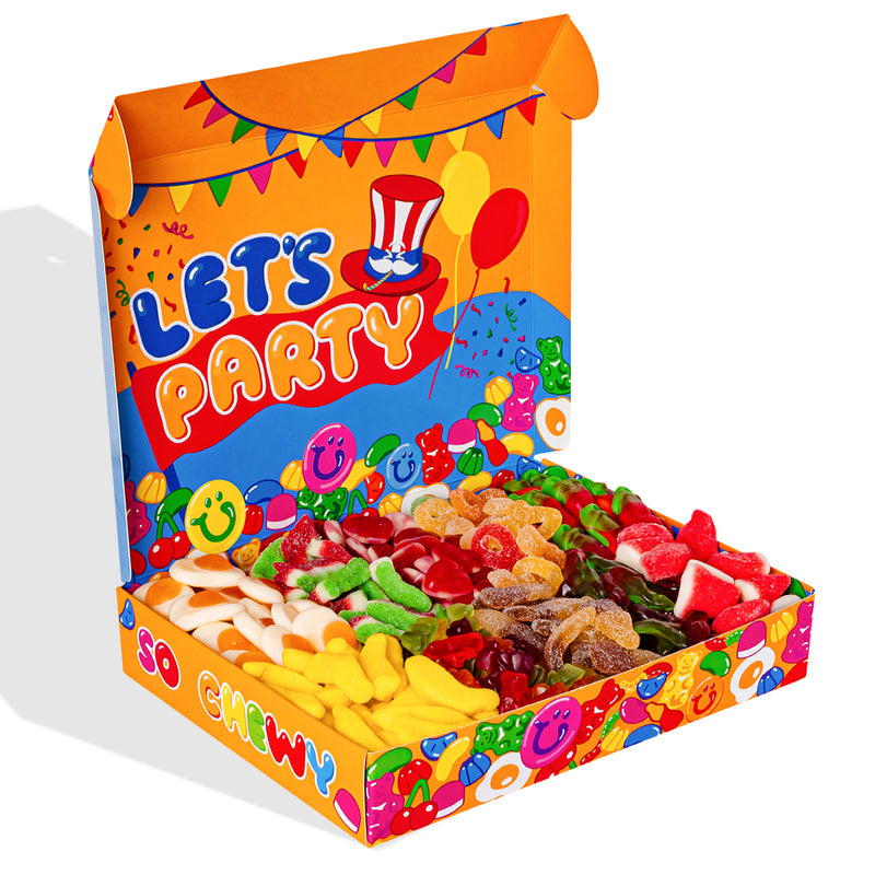 Wunnie box "Happy Birthday", la boîte à bonbons à composer avec les friandises gélifiées préférées de la personne fêtée
