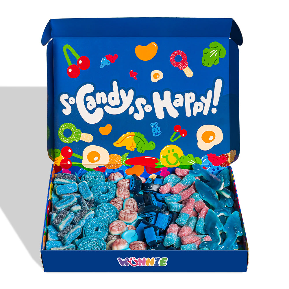 Wunnie box mélange bleu avec bonbons gélifiés uniquement blue