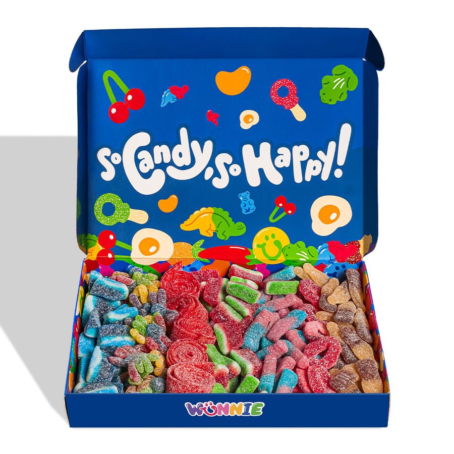 Wunnie box fizzy mix, boîte de bonbons gélifiés pétillants