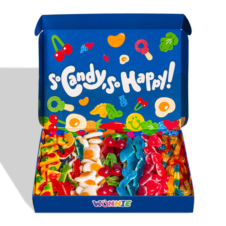 Wunnie box mélange de gelée, boîte de bonbons gélifiés lisses 