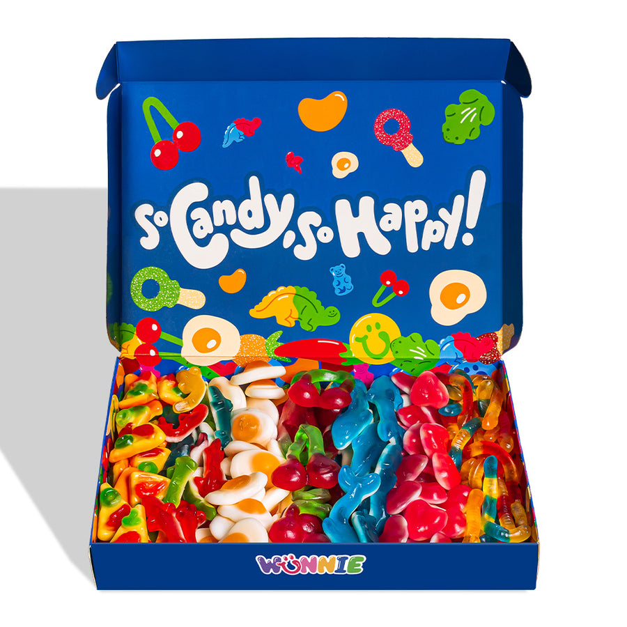 Wunnie box mélange de gelée, boîte de bonbons gélifiés lisses 