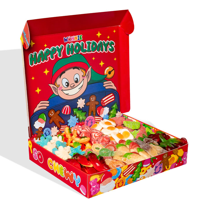 Wunnie box “Joyeuses Fêtes”, boîte de bonbons gélifiés à composer avec vos saveurs préférées 