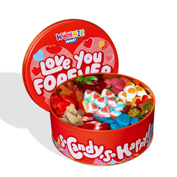 Wunnie Bucket “Love You Forever”, boîte de bonbons gélifiés à composer avec les saveurs préférées de votre moitié 
