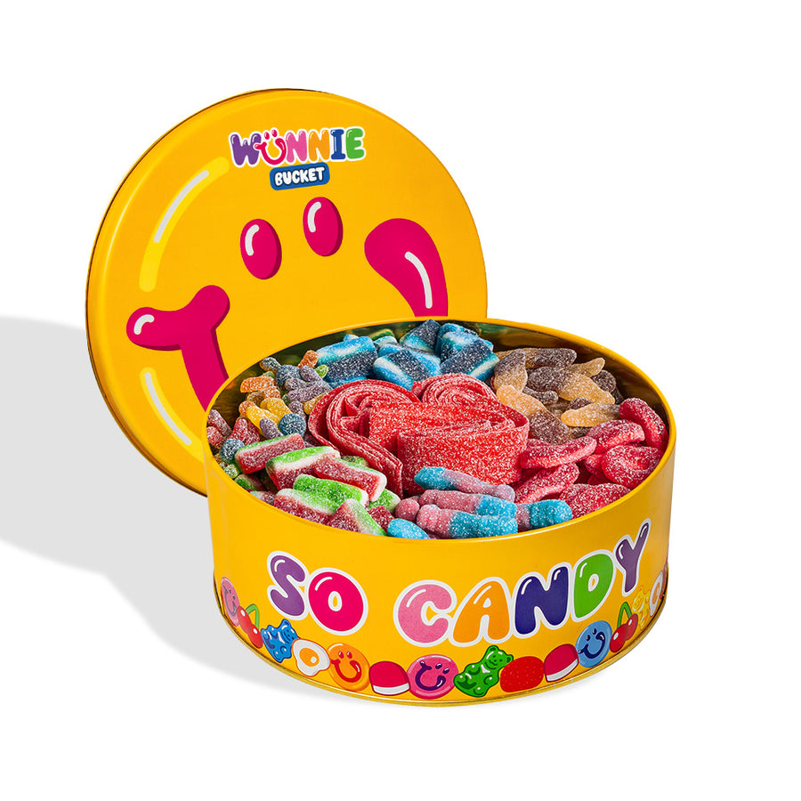 Wunnie Bucket fizzy mix : boîte de bonbons gélifiés pétillants