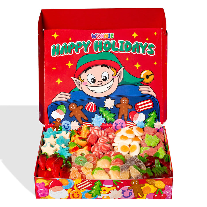 3x Wunnie box “Joyeuses Fêtes”, 3 boîtes de bonbons gélifiés à composer avec vos saveurs préférées 