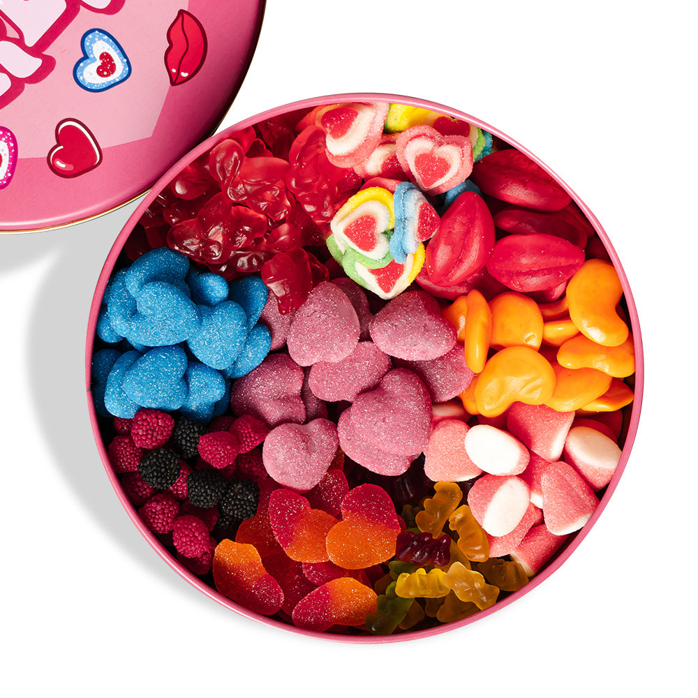 Wunnie Bucket “Love You Forever”, boîte de bonbons gélifiés de 2 kg à composer avec les saveurs préférées de votre moitié 