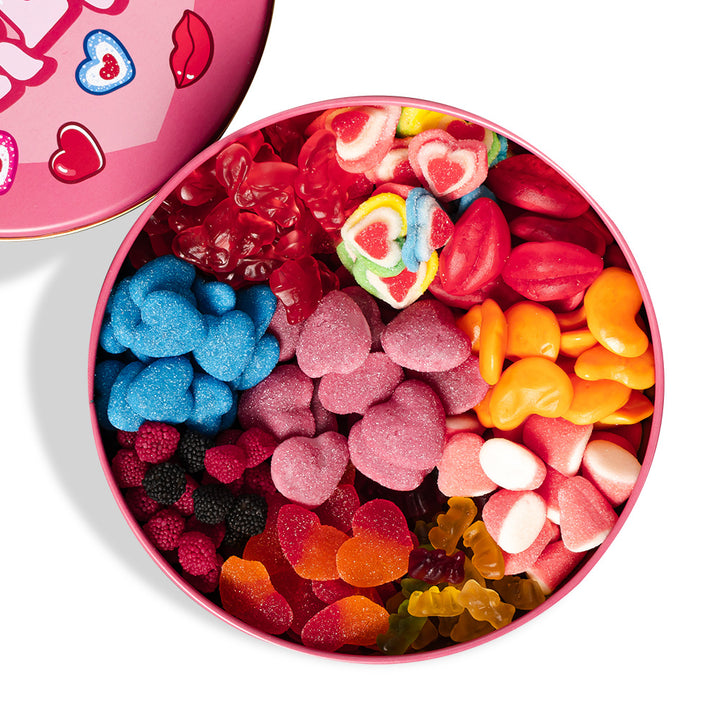 Wunnie Bucket “Love You Forever”, boîte de bonbons gélifiés de 2 kg à composer avec les saveurs préférées de votre moitié 