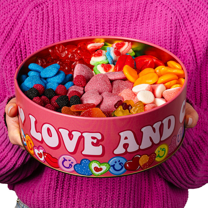 Wunnie Bucket “Love You Forever”, boîte de bonbons gélifiés de 2 kg à composer avec les saveurs préférées de votre moitié 