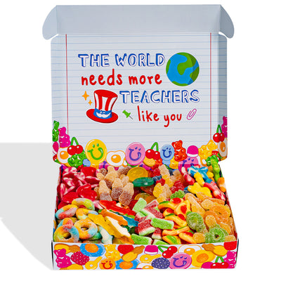 Candy box "Maestra da 10 e lode", boîte de bonbons gélifiés à composer avec les préférées de votre maîtresse