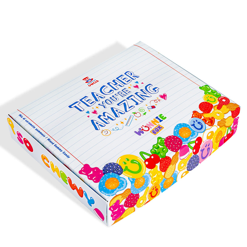 Candy box "Maestra da 10 e lode", boîte de bonbons gélifiés à composer avec les préférées de votre maîtresse