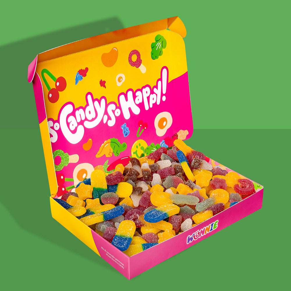 Wunnie box so candy so happy piena di caramelle vegane