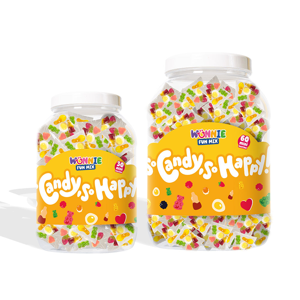 Wunnie fun mix da 30 e da 60 pz con design so candy so happy giallo