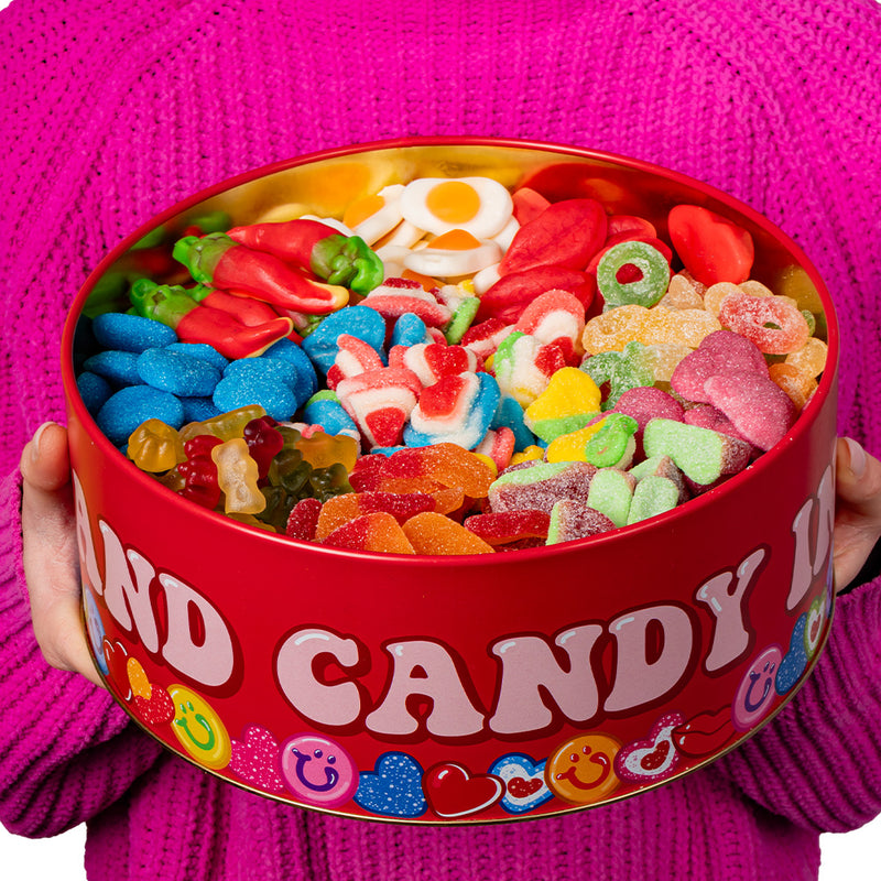 Wunnie Bucket «Love You Forever», boîte de bonbons gélifiés de 3 kg à composer avec les saveurs préférées de votre moitié 