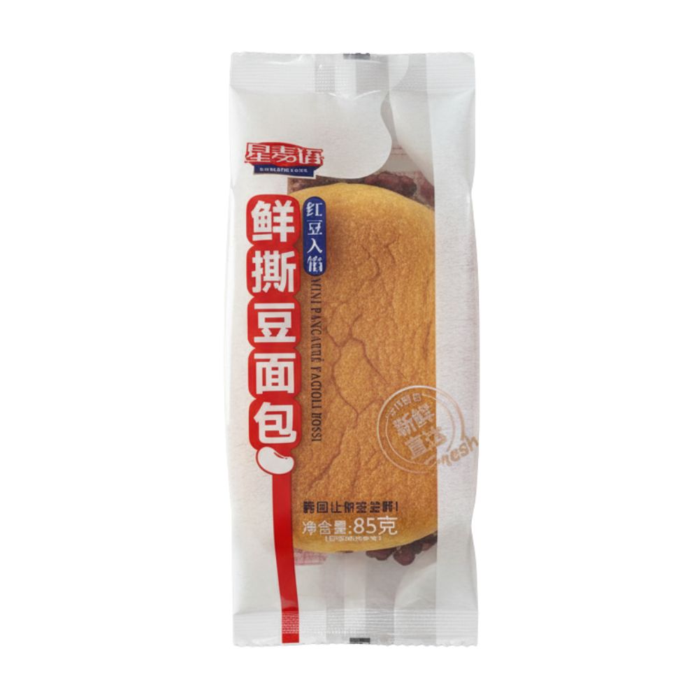 Xing Mai Yu Mini Pancarré Fagioli Rossi, mini pancarré ripieno di fagioli rossi da 85g.