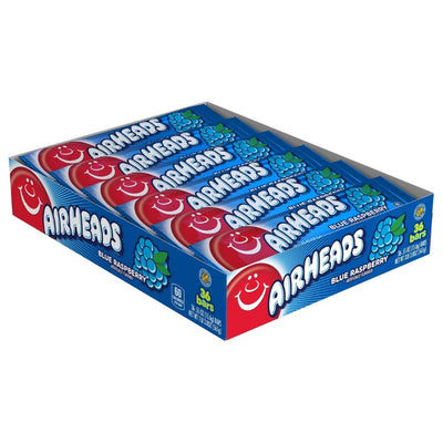 Confezione da 36 di caramella al mirtillo Airheads Bue Raspberry