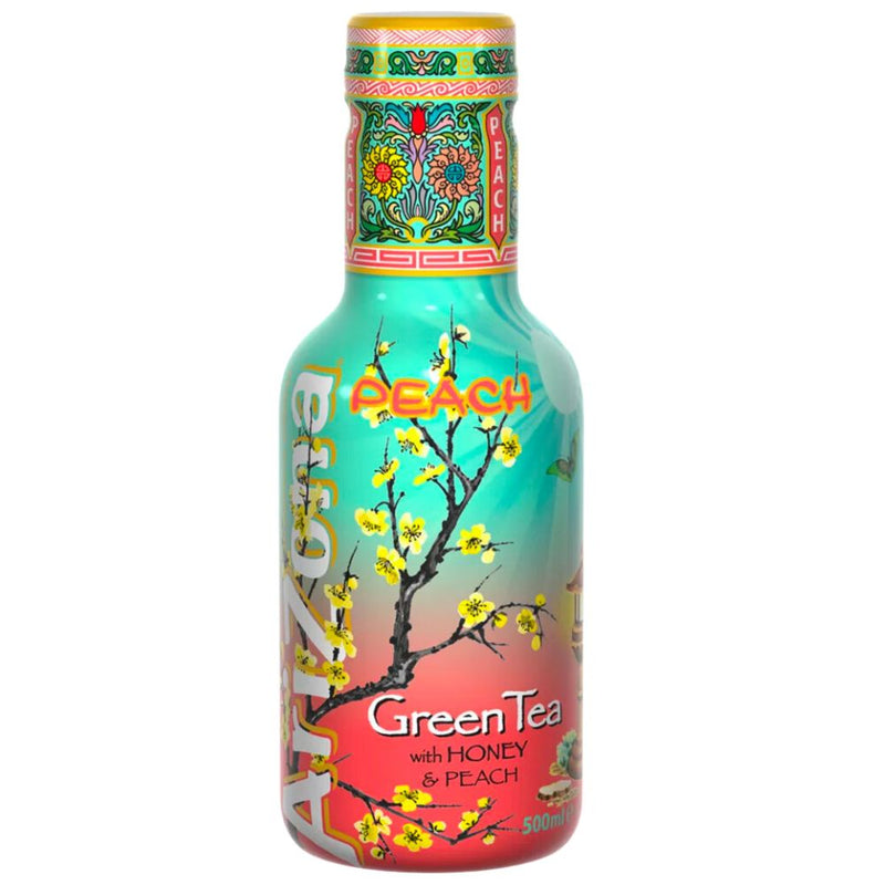 Confezione da 500ml di tè verde alla pesca Arizona Green Tea Peach