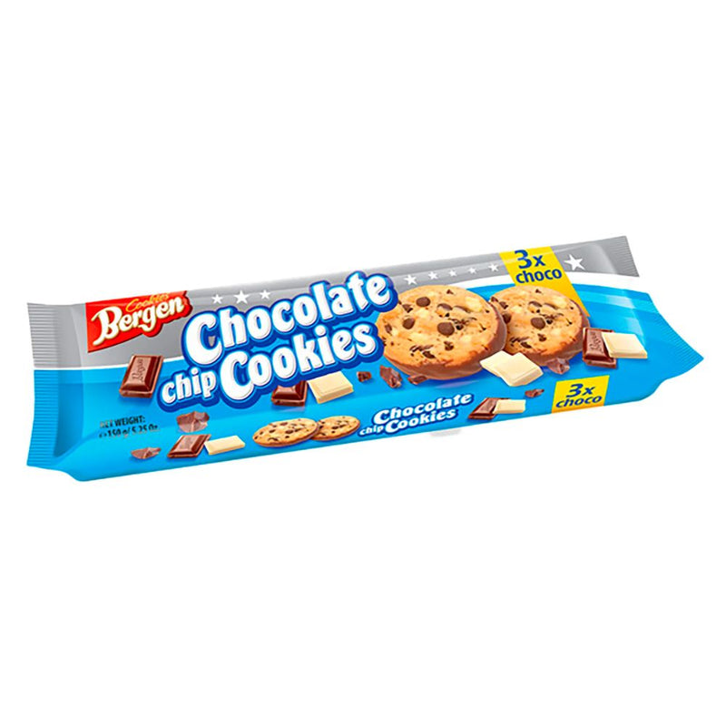 Confezione da 100g di biscotti al triplo cioccolato Cookies Bergern Chocolate Chip