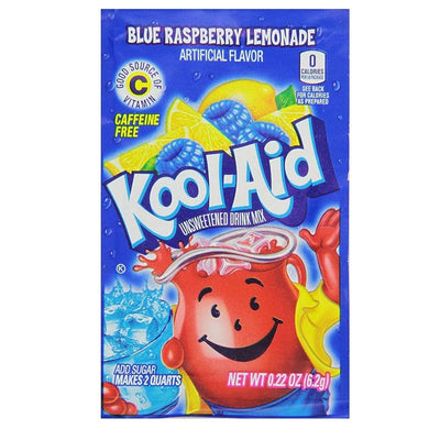 Confezione da 6g di preparato per bevande Kool Aid Blue Raspberry