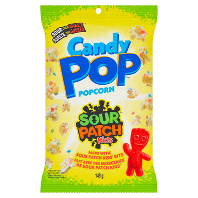 Confezione da 149g di popcorn al gusto di caramelle aspre Candy Pop Sour Patch