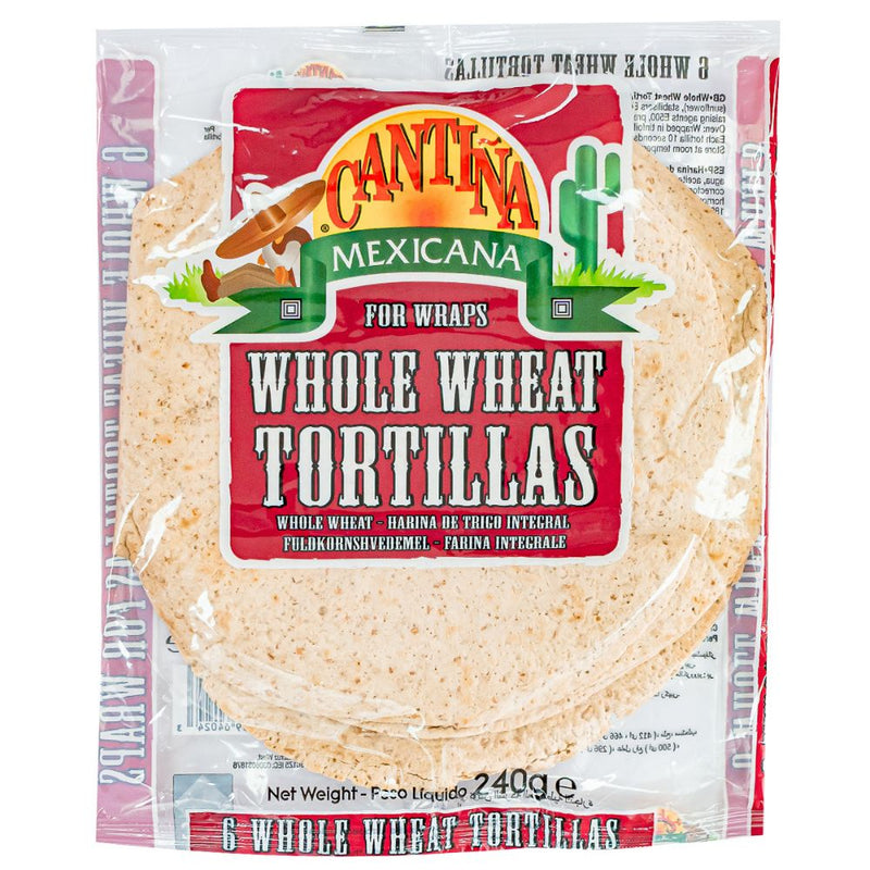 Confezione da 6 tortillas di tortillas integrali Cantina Mexicana Whole Wheat