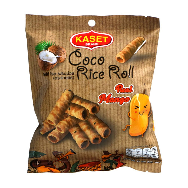 Confezione da 40g di roll di riso e mango Coco Rice Roll