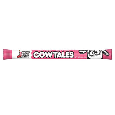 Confezione da 28g di caramelle al gusto di frullato alla fragola Cow Tales Strawberry Smoothie
