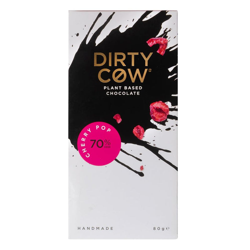 Confezione da 80g di cioccolata con ciliegie Dirty Cow Cherry Pop