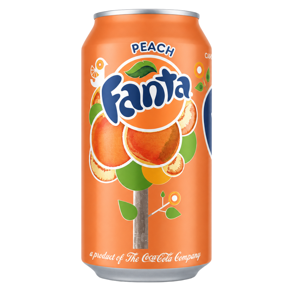 Fanta Peach, boisson à la pêche de 355ml 