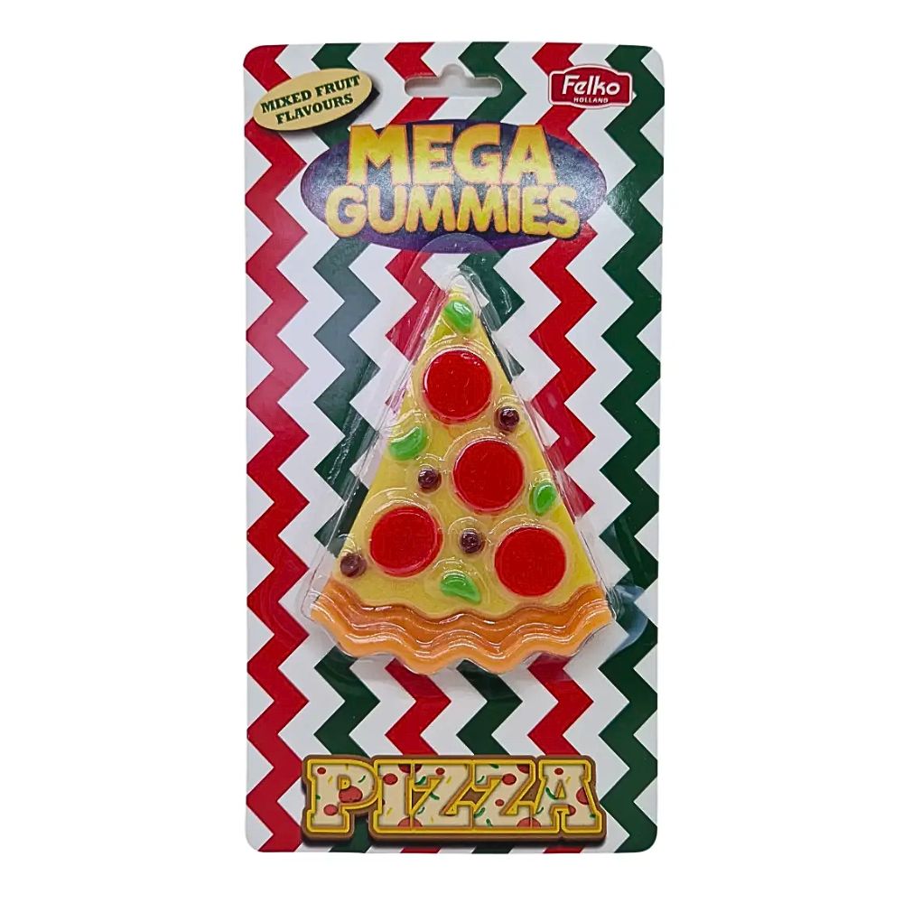 Mega Gummies Pizza Slice - bonbon gélifié au goût de fruits de 120g ...