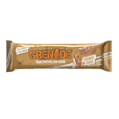 Confezione da 60g di barretta proteica al caramello Grenade Caramel