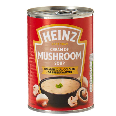 Confezione da 400g di zuppa di funghi Heinz