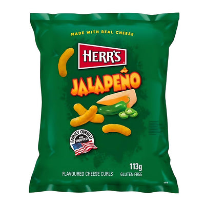 Confezione di patatine Herrs Jalapeno da 113g