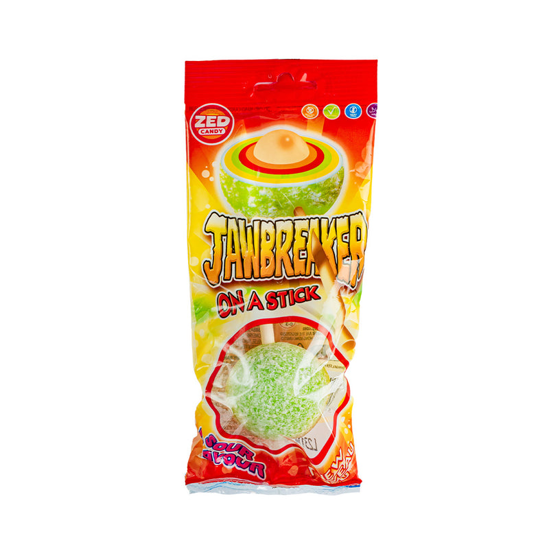 Confezione da 50g di lecca lecca aspro JawBreaker on a stick