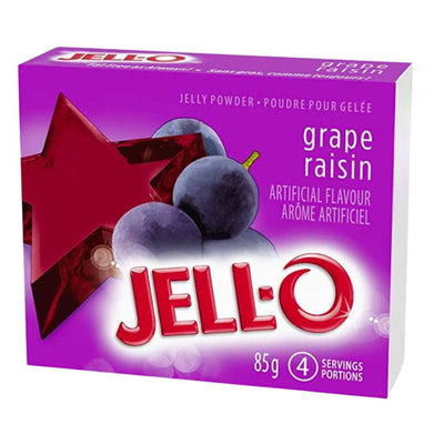 Confezione da 85g di preparato per gelatina dolce all'uva Jell-O