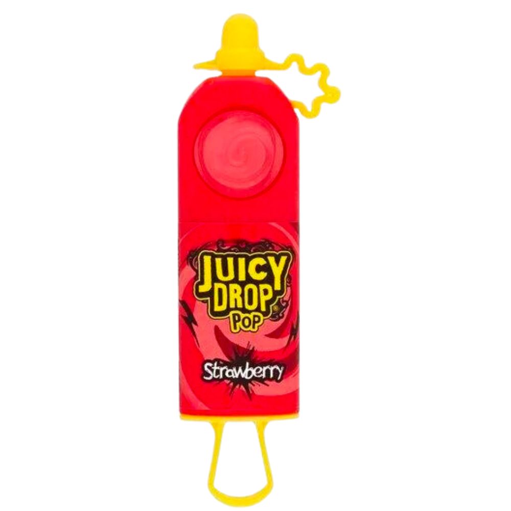 Juicy Drop Pop Strawberry, sucette avec bonbon liquide au goût de fraise de 26g 