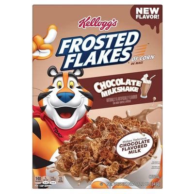 Confezione da 345g di cereali al milkshake al cioccolato Kelloggs' Frosted Flakes