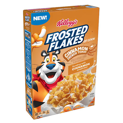 Confezione da 328g di fiocchi di mais Kellogg's Froasted Flakes Cinnamon 