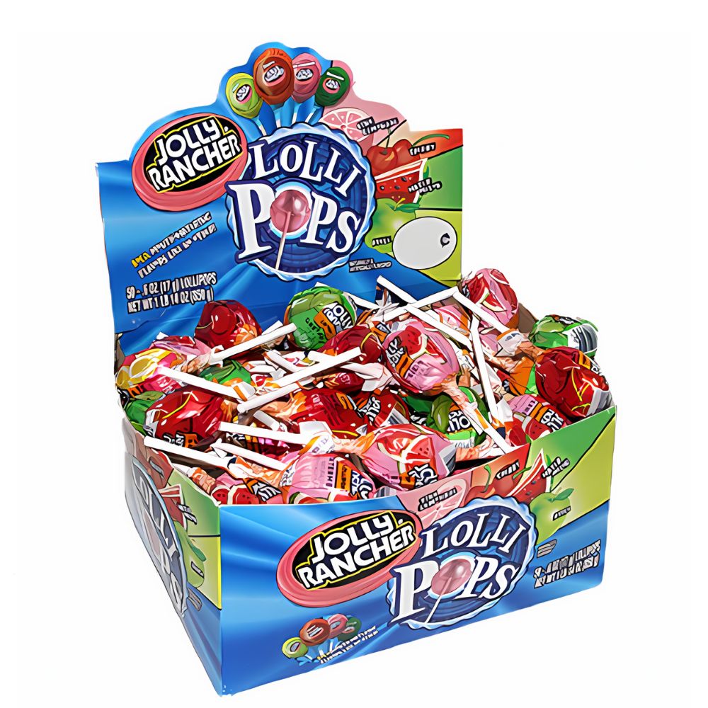 Jolly Rancher Lollipop, sucette aux fruits de 16g (paquet de 50) 