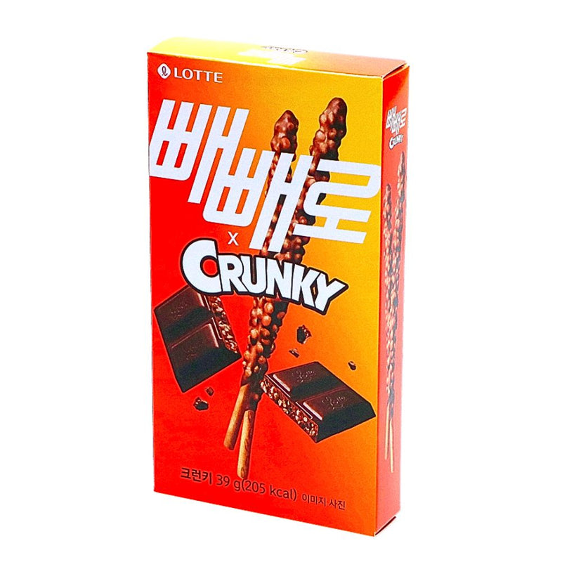 Confezione da 39g di biscotti al cioccolato croccante lotte pepero crunky sticks