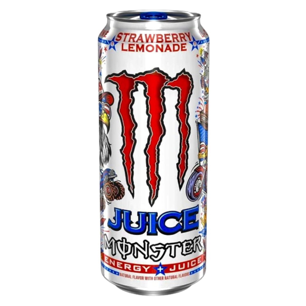 Monster Juice Strawberry Lemonade, boisson énergétique au goût de limonade et de fraise de 473 ml 