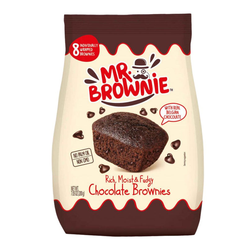 Confezione da 200g di merendine al cioccolato Mr Chocolate Brownie