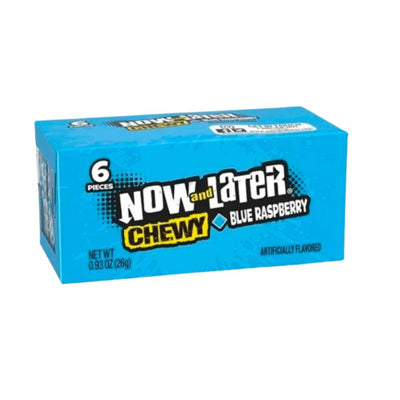 Confezione da 26g di gomme al mirtillo Now & Later Chewy Blue Raspberry