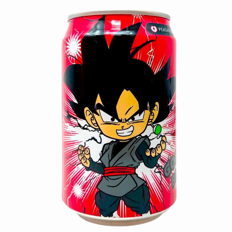 Confezione da 330ml di bevanda alla pesca Ocean Bomb Blalck Goku