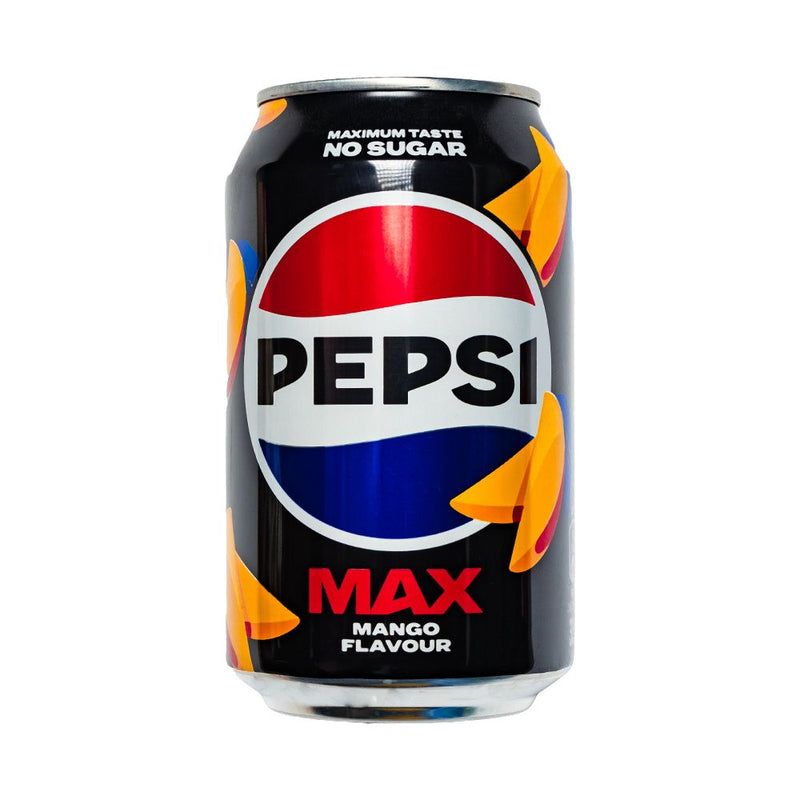 Confezione da 330ml di bevanda al mango Pepsi Max Mango.