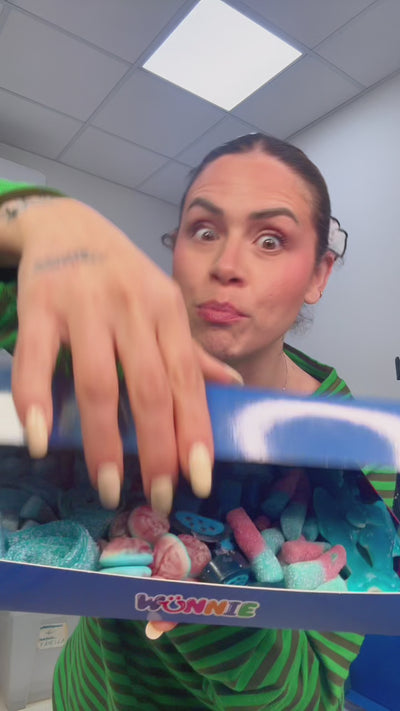 Wunnie box con solo caramelle blu