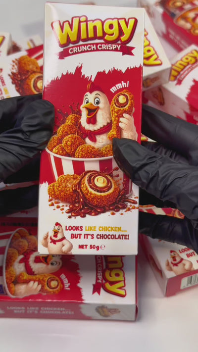 Assaggio Wingy Chocolate, cioccolata a forma di alette di pollo