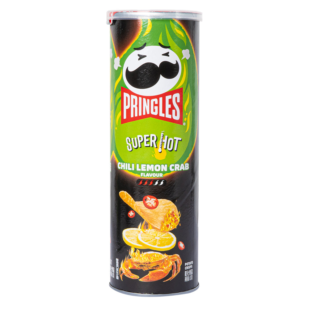 Pringles Super Hot Chili Lemon Crab - chips épicées saveur citron vert ...