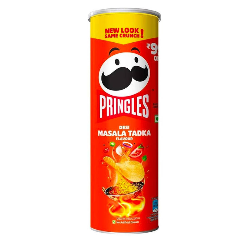 Confezione da 102g di patatine al gusto masala Pringles Desi Masala Tadka